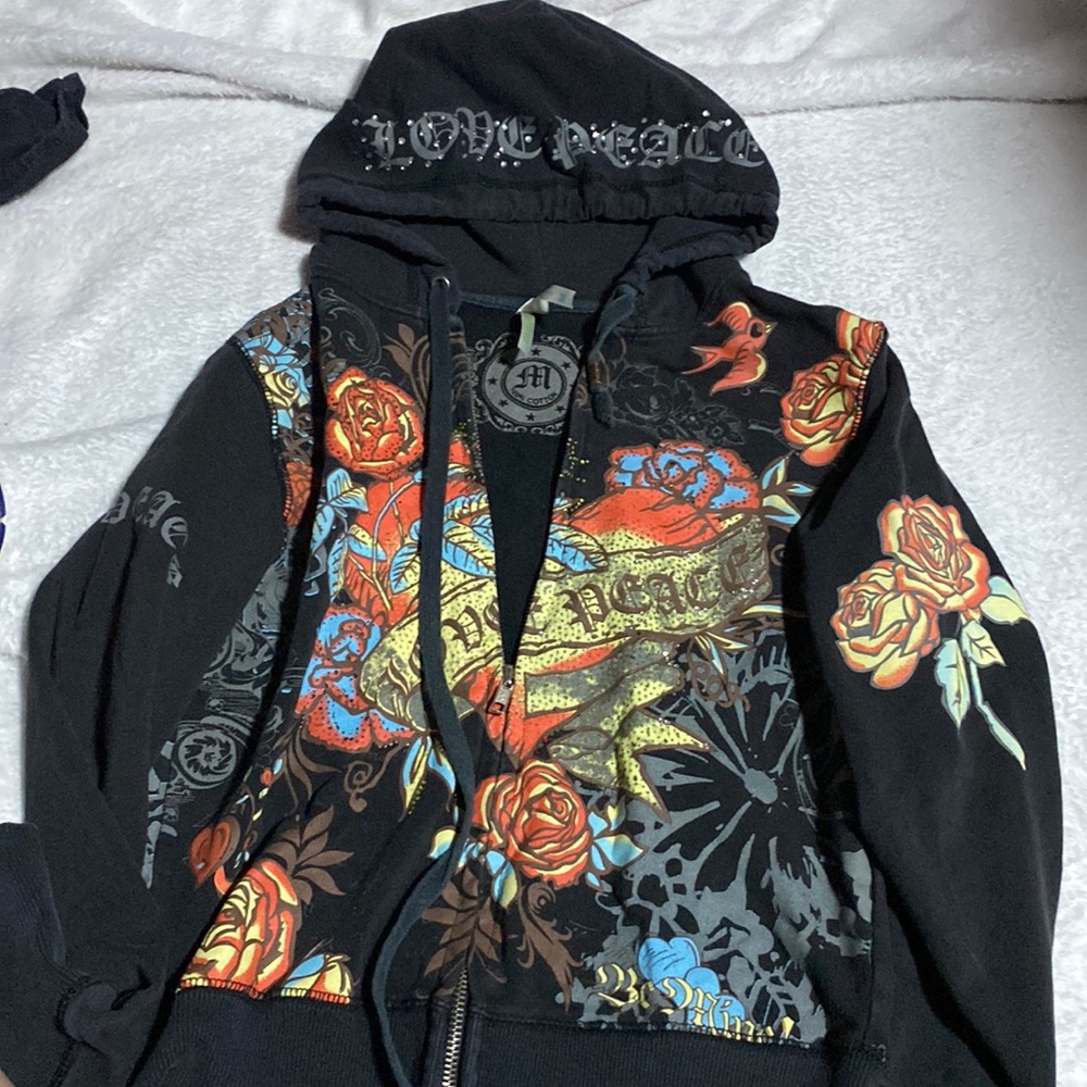 Love and peace y2k hoddie